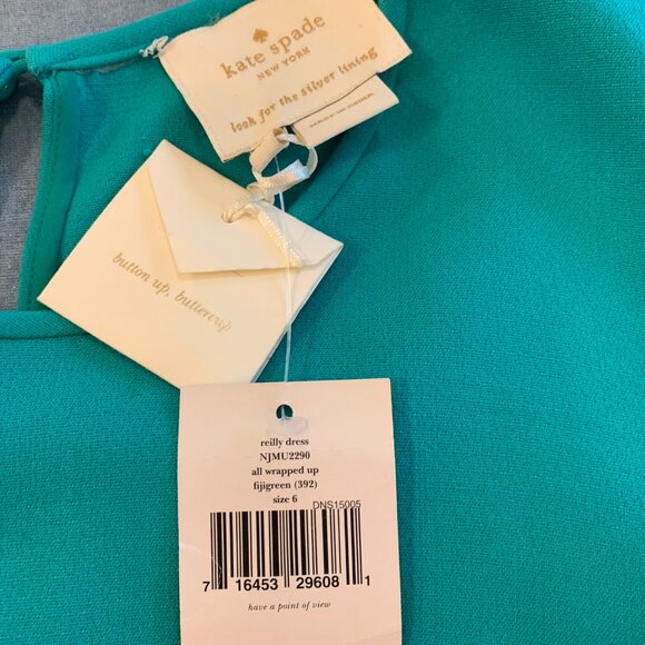 NWT Kate Spade Reilly A-line Dress in Fijigreen - Picture 2 of 6